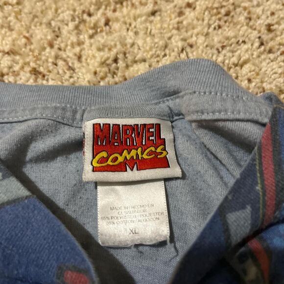 '09 Captain America Marvel Comics All Over Print T-Shirt size XL - Picture 3 of 3